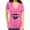 Tultex 214 - Ladies' Slim Fit Fine Jersey V-Neck Thumbnail