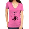 Tultex 214 - Ladies' Slim Fit Fine Jersey V-Neck Thumbnail