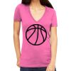Tultex 214 - Ladies' Slim Fit Fine Jersey V-Neck Thumbnail