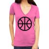 Tultex 214 - Ladies' Slim Fit Fine Jersey V-Neck Thumbnail