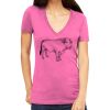 Tultex 214 - Ladies' Slim Fit Fine Jersey V-Neck Thumbnail