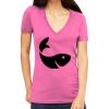 Tultex 214 - Ladies' Slim Fit Fine Jersey V-Neck Thumbnail