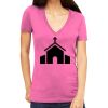 Tultex 214 - Ladies' Slim Fit Fine Jersey V-Neck Thumbnail