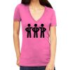 Tultex 214 - Ladies' Slim Fit Fine Jersey V-Neck Thumbnail