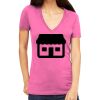 Tultex 214 - Ladies' Slim Fit Fine Jersey V-Neck Thumbnail