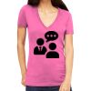 Tultex 214 - Ladies' Slim Fit Fine Jersey V-Neck Thumbnail