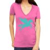 Tultex 214 - Ladies' Slim Fit Fine Jersey V-Neck Thumbnail