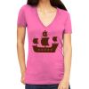 Tultex 214 - Ladies' Slim Fit Fine Jersey V-Neck Thumbnail